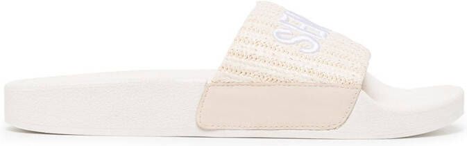Senso Elly II logo-embroidered slides Neutrals