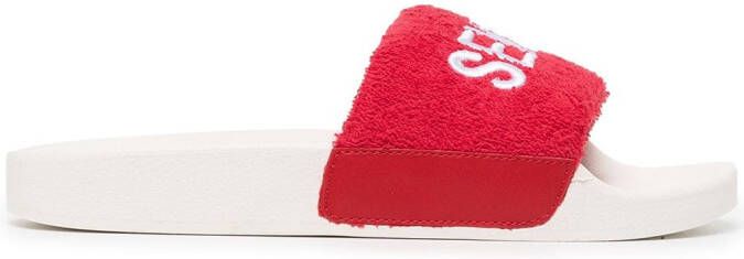 Senso Elly logo-embroidered slides