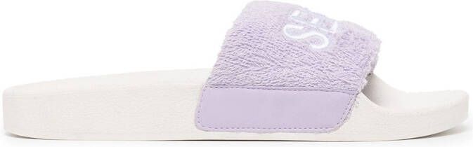Senso Elly logo embroidered-slides Purple