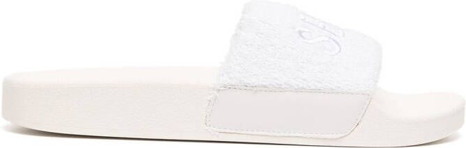 Senso Elly logo-embroidered slides White