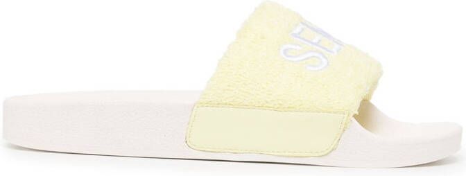Senso Elly logo-embroidered slides Yellow