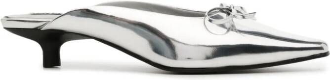 Senso Fenton II patent leather mules Silver