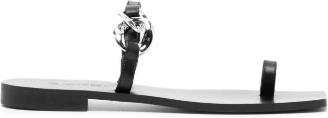 Senso Ganne buckle-detail leather sandals Black