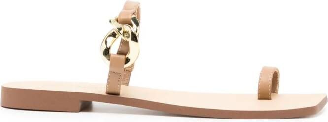 Senso Ganne buckle-detail leather sandals Brown