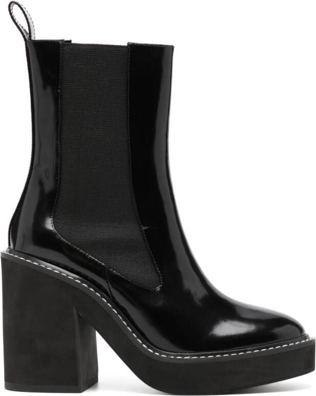 Senso Harper II 100mm leather boots Black