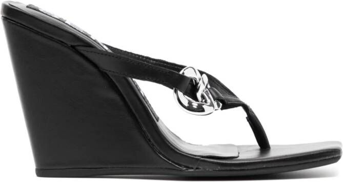 Senso Helga I leather wedge sandals Black