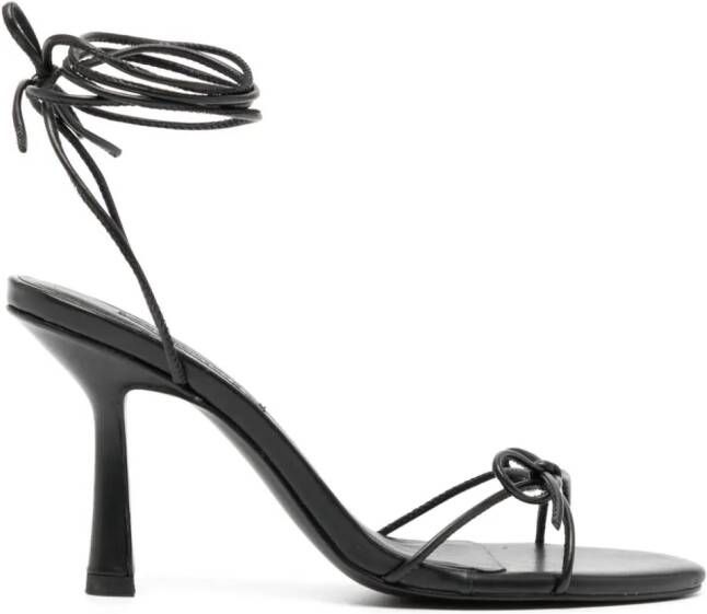 Senso Kalani 95mm leather sandals Black