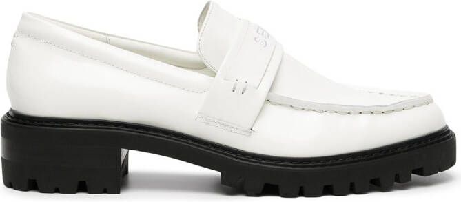 Senso Met I leather loafers White