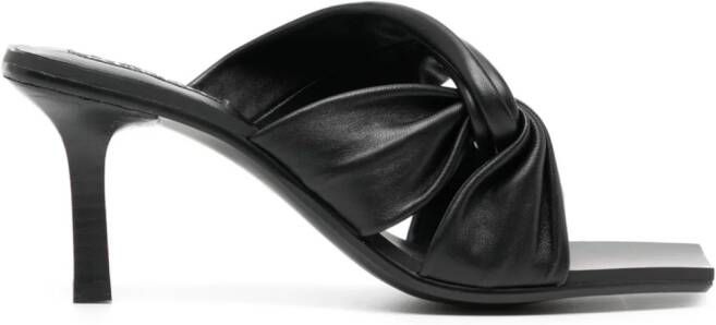 Senso Mila 80mm leather mules Black