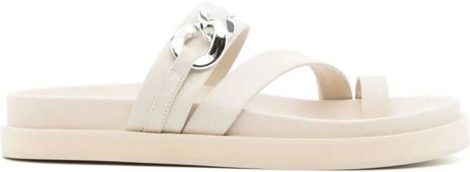 Senso Nikita chain-detail leather sandals White