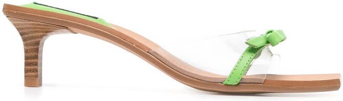 Senso Nori 50mm bow sandals Green