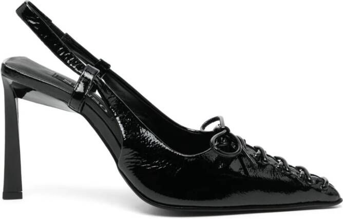 Senso Oka 75mm slingback leather pumps Black
