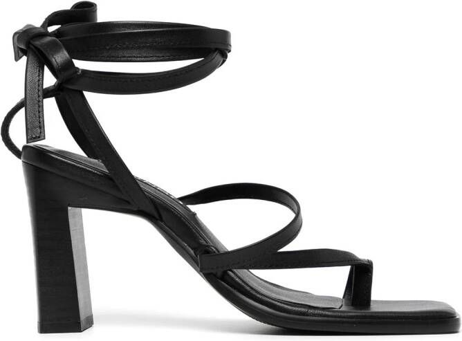 Senso Pica 95mm leather sandals Black