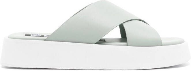 Senso Pippi I crossover platform sandals Green