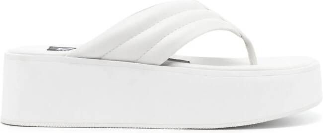 Senso Reese platform leather flip-flops White