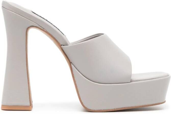 Senso Tillee 135mm leather sandals Grey