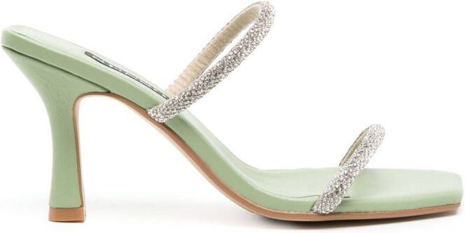 Senso Umber I 90mm leather sandals Silver