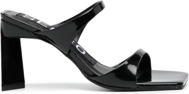 Senso Valeria 95mm leather sandals Black