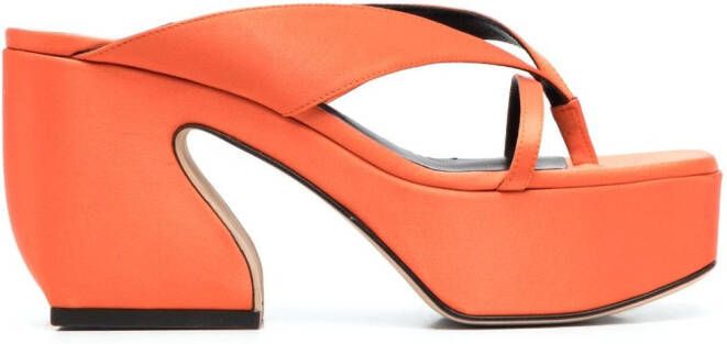 Sergio Rossi 95mm open-toe sandals Orange