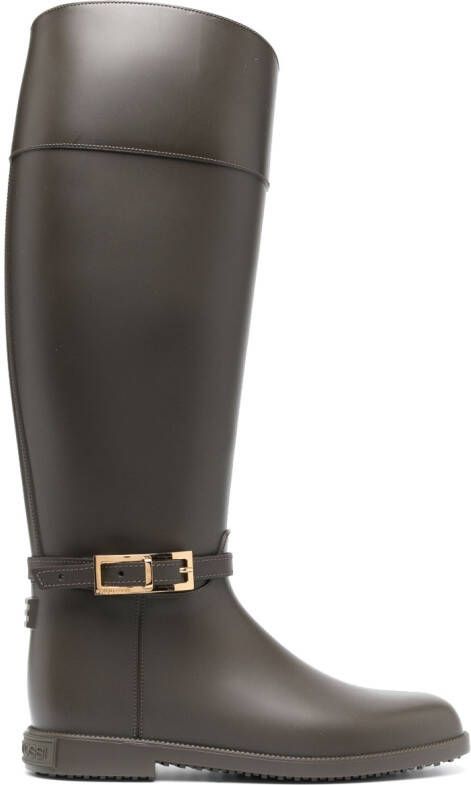 Sergio Rossi buckle-detail boots Green