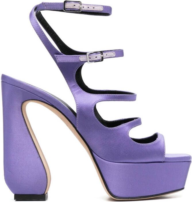 Sergio Rossi buckle-fastening strappy sandals Purple