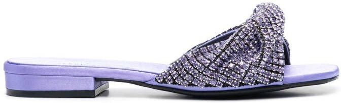 Sergio Rossi crystal-embellished sandals Purple