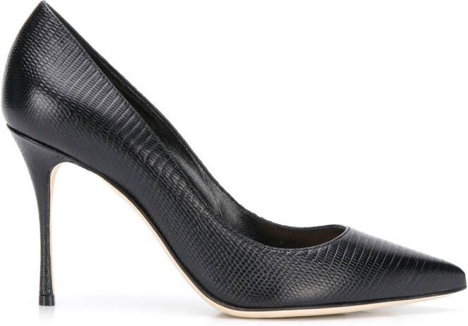 Sergio Rossi 90mm Godiva snake-effect pumps Black