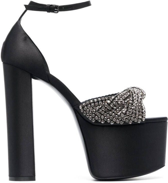 Sergio Rossi Evangelie 155mm sandals Black