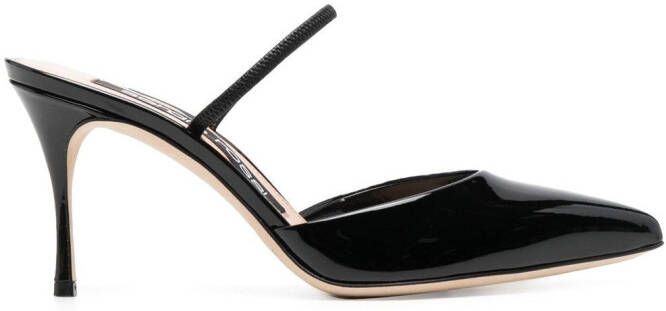 Sergio Rossi Godiva leather 75mm heel pumps Black