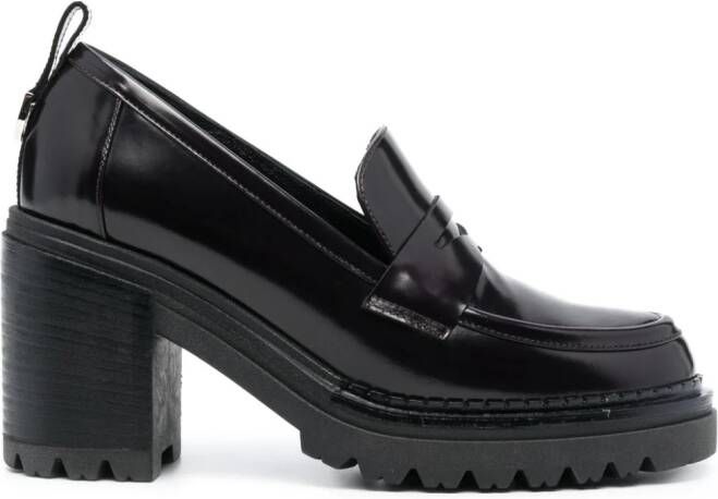 Sergio Rossi Joan 90mm leather loafers Red