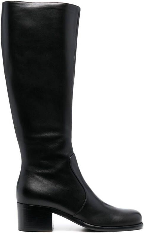 Sergio Rossi knee-length side-zipped boots Black