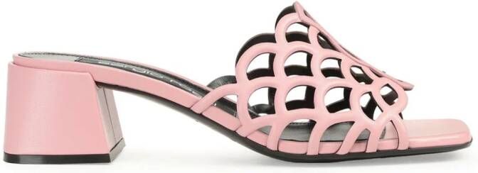 Sergio Rossi Mermaid 45mm leather sandals Pink
