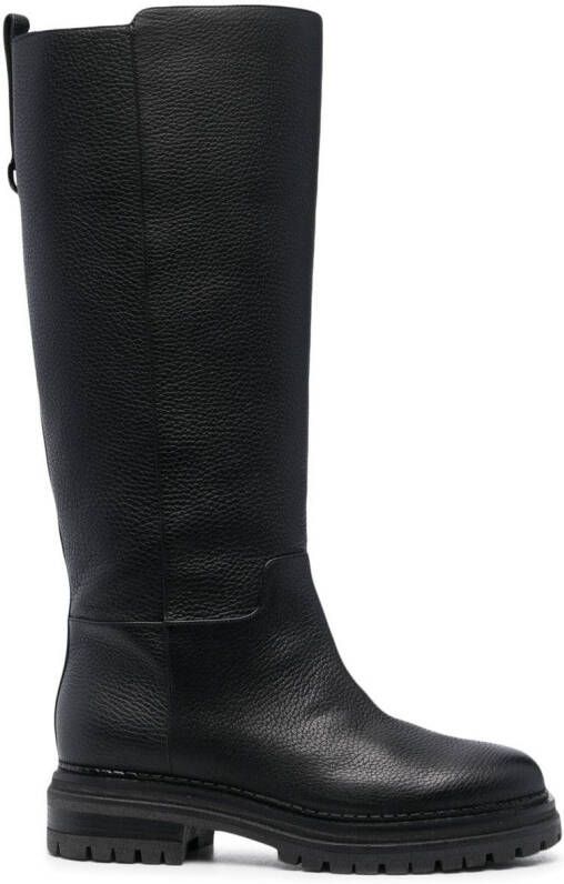 Sergio Rossi mid-calf leather boots Black