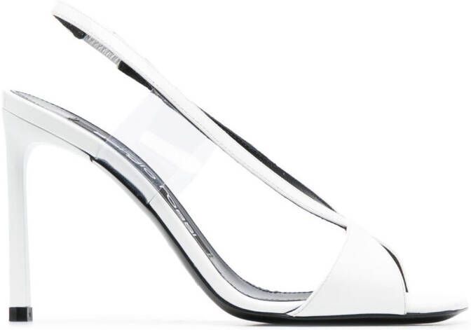 Sergio Rossi open-toe leather 100mm sandals White