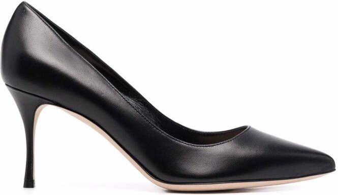 Sergio Rossi Godiva 75mm polished-finish pumps Black