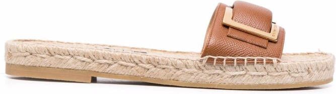 Sergio Rossi Prince raffia sandals Brown