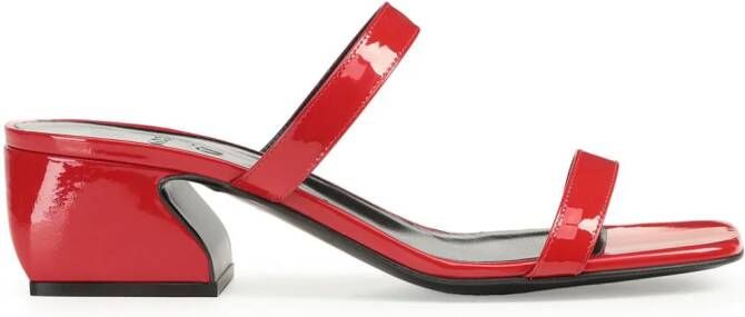 Sergio Rossi SI Rossi 45mm leather sandals Red