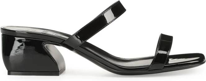 Sergio Rossi Si Rossi patent-leather sandals Black