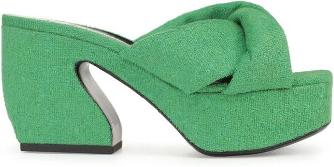 Sergio Rossi SI ROSSI platform sandals Green