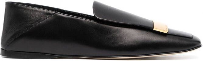 Sergio Rossi square-toe loafers Black