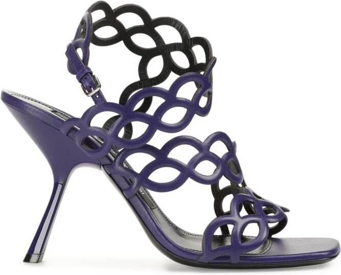 Sergio Rossi sr Mermaid 60mm leather sandals Purple