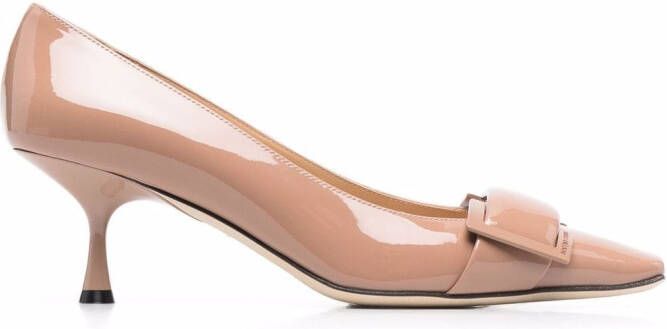 Sergio Rossi Sr Twenty buckle-detail 60mm pumps Neutrals