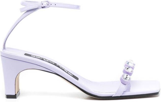 Sergio Rossi SR1 crystal-embellished 70mm sandals Purple