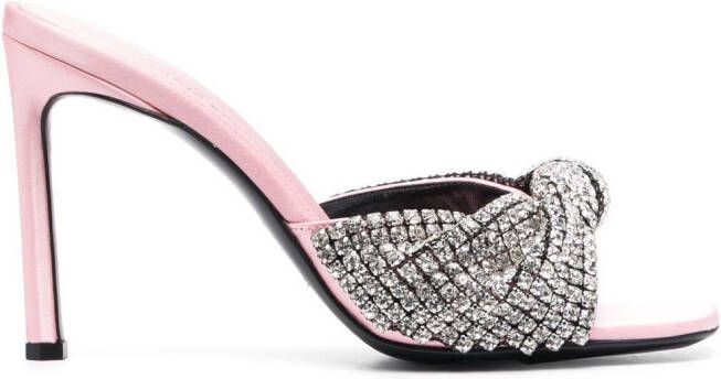 Sergio Rossi x Evangelie Smyrniotaki 95mm rhinestone-embellished sandals Pink