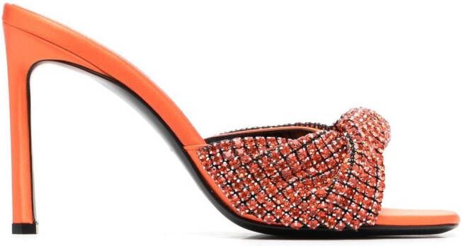Sergio Rossi x Evangelie Smyrniotaki 105mm crystal-embellished sandals Orange