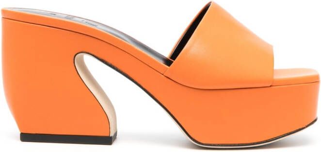 Si Rossi 95mm sculpted-heel sandals Orange