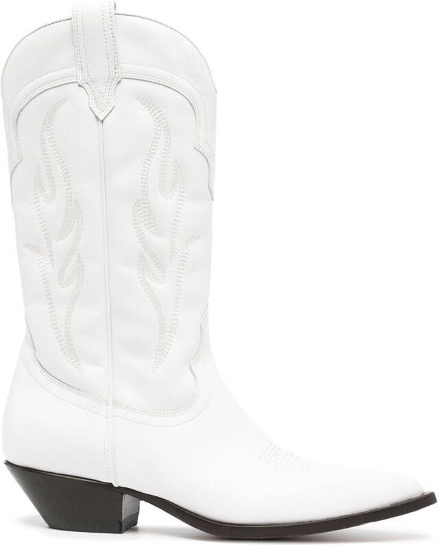 Sonora Santa embroidered cowboy boots White