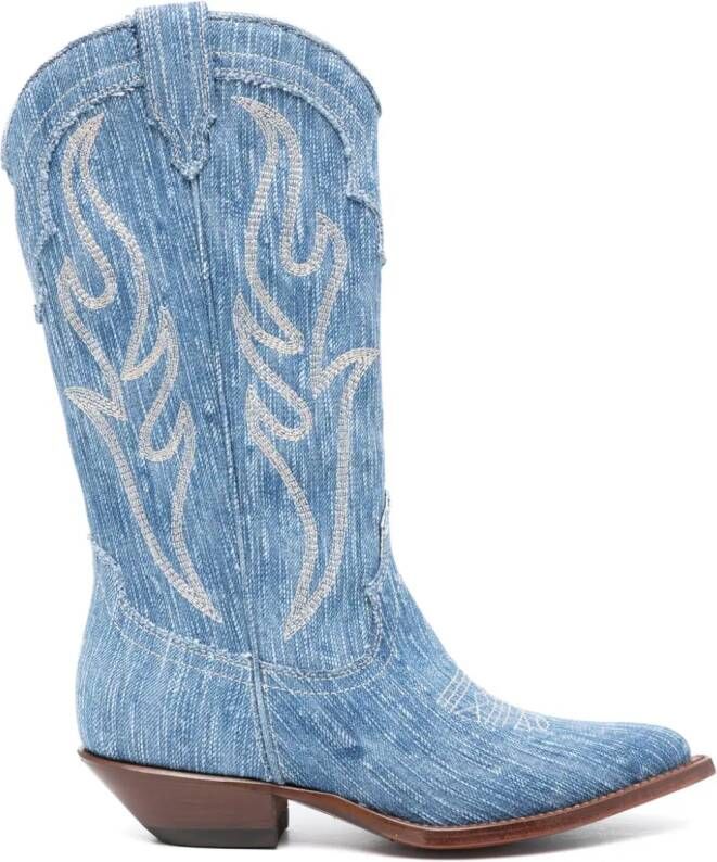 Sonora Santa Fe 35mm denim boots Blue