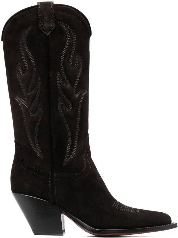 Sonora Santa Fe suede cowboy boots Brown