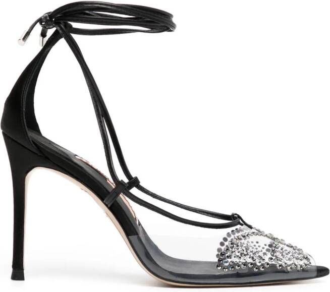 Sophia Webster 90mm Aria crystal-embellished pumps Black